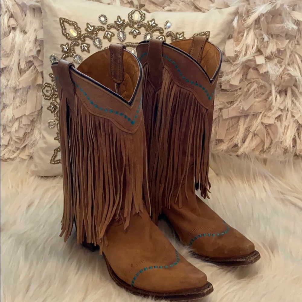 Corral western fringe boot